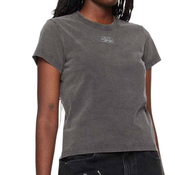 T by Alexander Wang Grey Cotton Logo T-Shirt | NWT | Size S - Picture 1 of 4